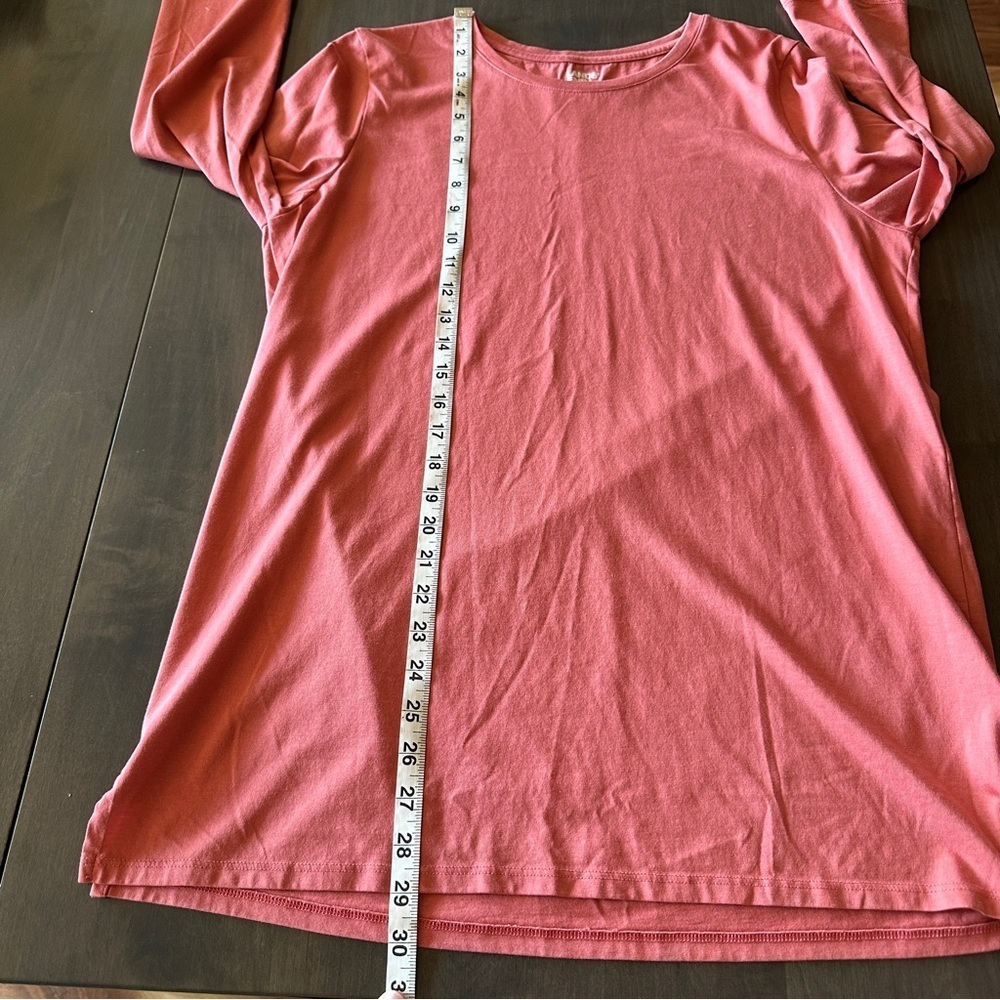 Land’s End Pink Salmon 100% Cotton Medium Tall 3/4 Sleeve T-Shirt - Picture 9 of 10